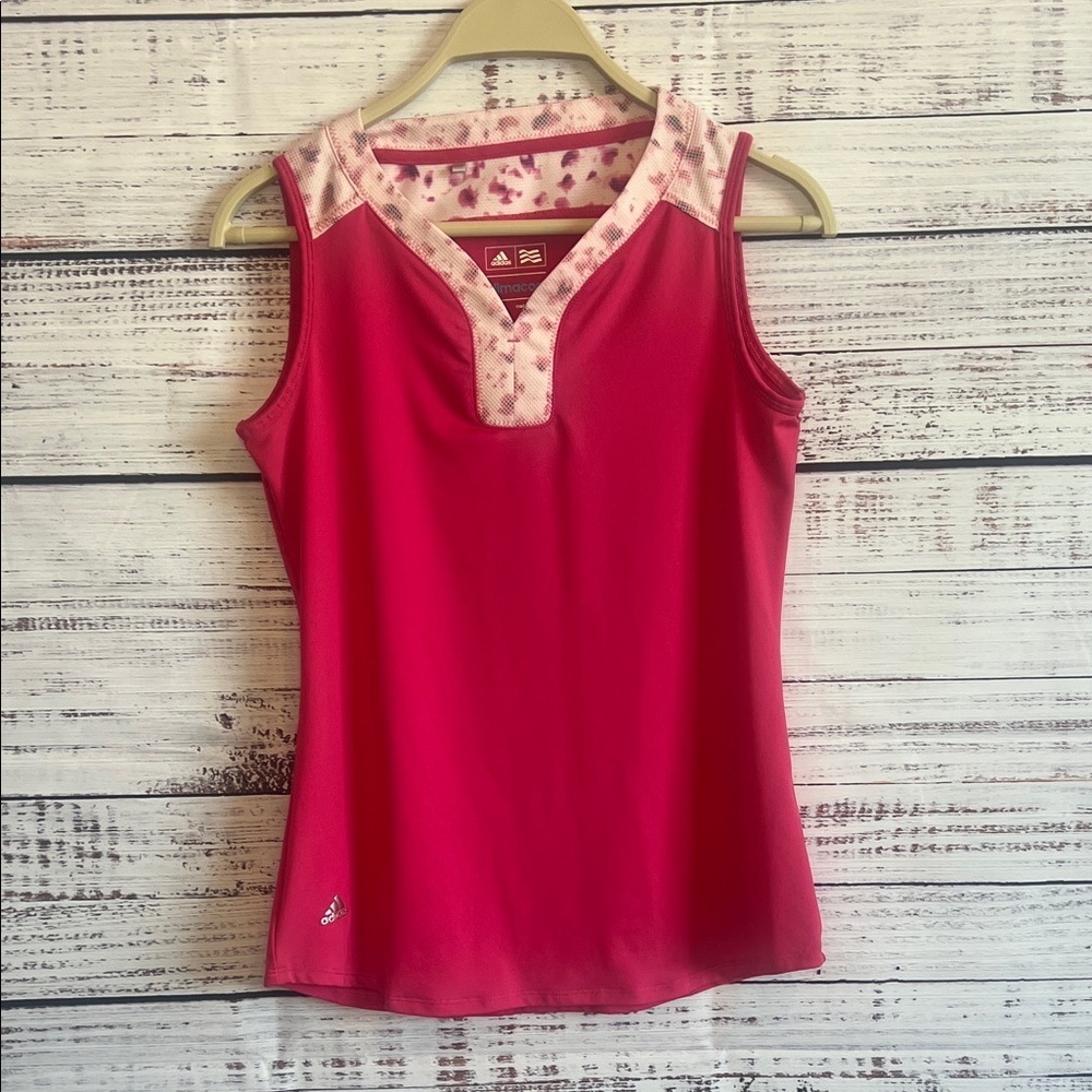 Adidas Pink Tank Top with White Accents